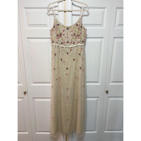 BHLDN Syrah Floral Sequin Embellished Dress - Picture 11 of 12